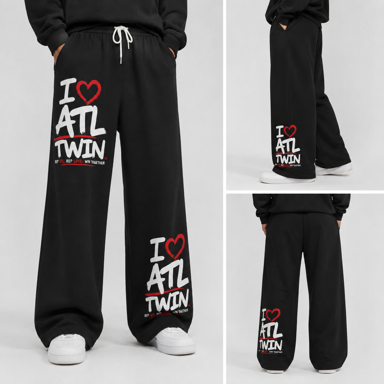 "I Love ATL TWIN" | Unisex Wide-Leg Pant's