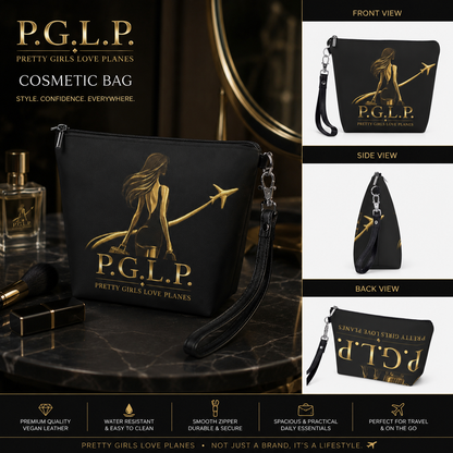 "P.G.L.P." Cosmetic Bag | With Black Handle