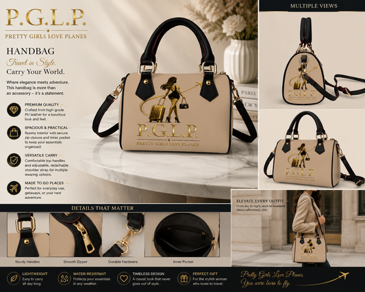 "P.G.L.P." Classic Barrel-Shaped | Leather Handbag