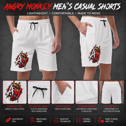 "ANGRY MONKEY" MEN"S CASUAL SHORTS