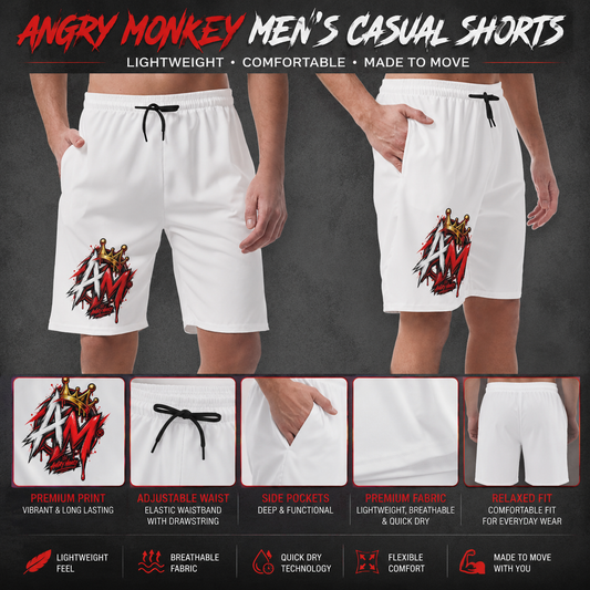 "ANGRY MONKEY" MEN"S CASUAL SHORTS