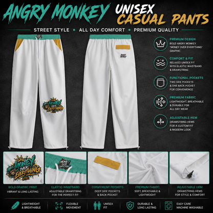 "Angry Monkey" Unisex Casual Pants