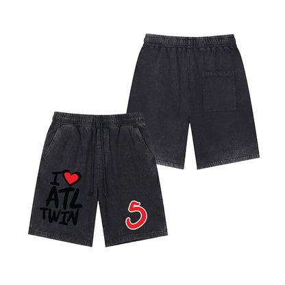 I Love Atlanta Twin "Washed DTF Shorts"