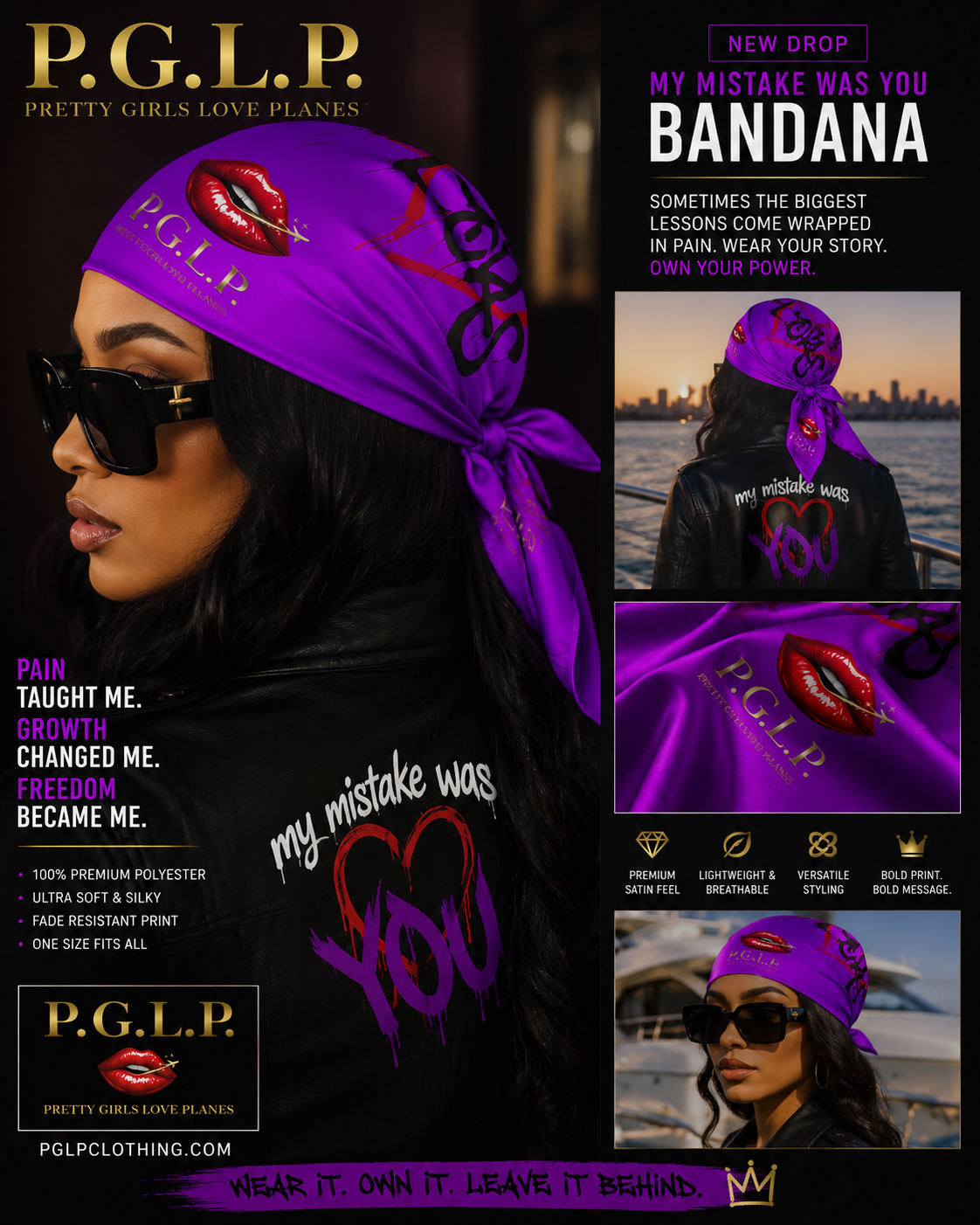"P.G.L.P." My Mistake Was You Bandana