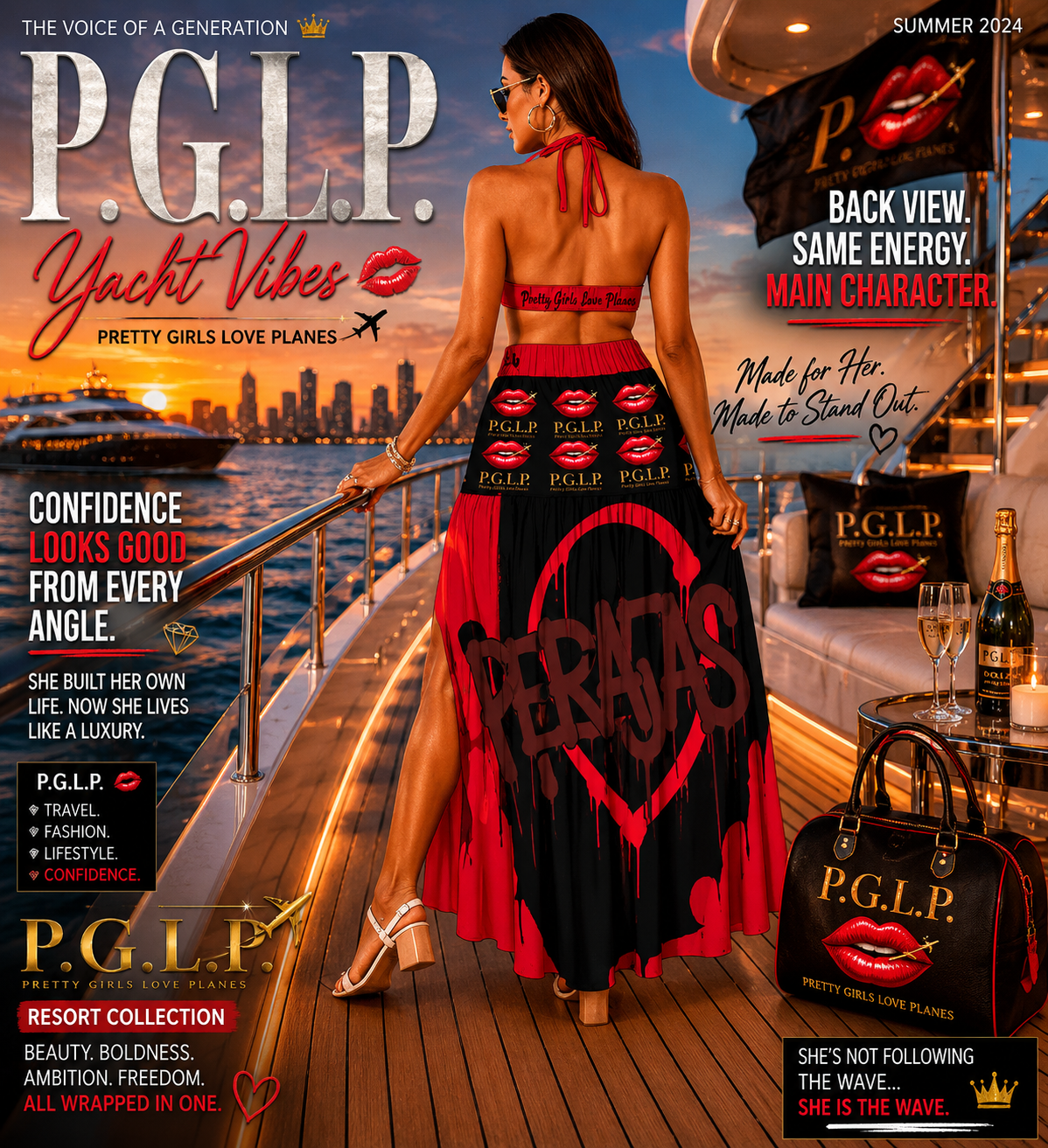 "P.G.L.P." Yacht Vibes Bikini Sun Dress"
